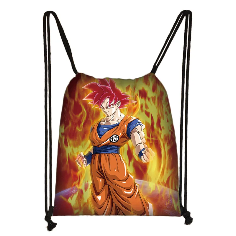 Аниме Dragon Ball сумка на шнурке Супер Саян Гоку Гохан рюкзак для мальчиков и девочек книга сумки для подростков сумка для хранения