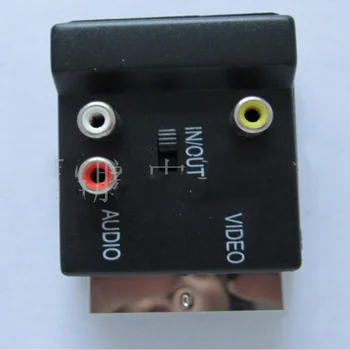 

21 Pin SCART To 3 RCA 2 Audio 1 Video In/Out Converter RGB Scart male to female Composite Phone RCA AV TV Adapter Connector
