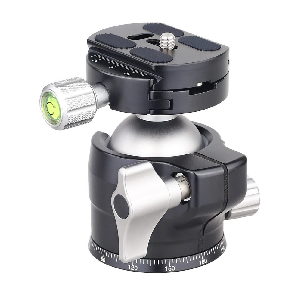 Cabeça de Tripé Todo o Metal Rápida para Dslr Universal Ballhead Perfil Baixo Panorâmica Monopé Bola Cabeça Montagem Placa Liberação Câmera Qb40 - Image 3