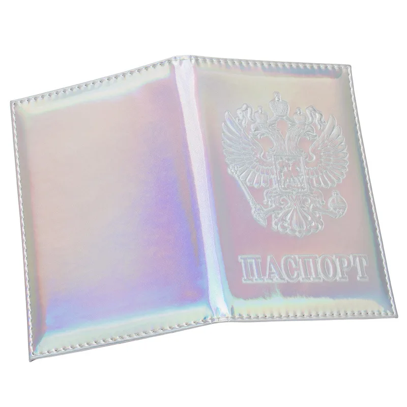 PACGOTH Обложка для паспорта, мягкий лазерный цветной чехол из искусственной кожи для мужчин и женщин, чехол для путешествий, кошелек, бизнес водонепроницаемый держатель для карт