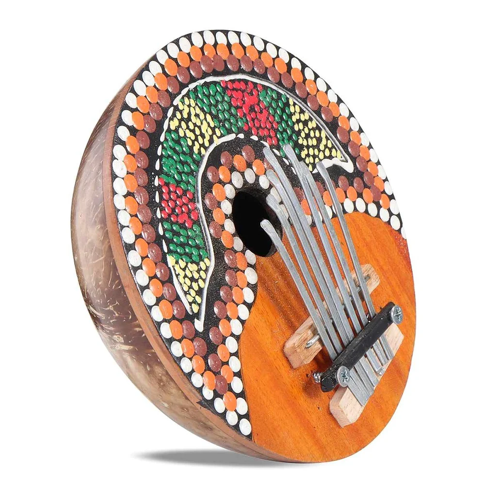 Пианино Kalimba для большого пальца регулируемая клавиатура с 7 клавишами рисунком в