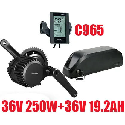 Фара для электровелосипеда в Conversion Kit с Батарея Bafang комплект электровелосипеда с двигателем 36V 250/350/500W с Е-байка 36В 13/14. 5/15. 6/19. 2ah Батарея BBS02 BBS02B 8FUN - Цвет: C96536V250W19.2AH