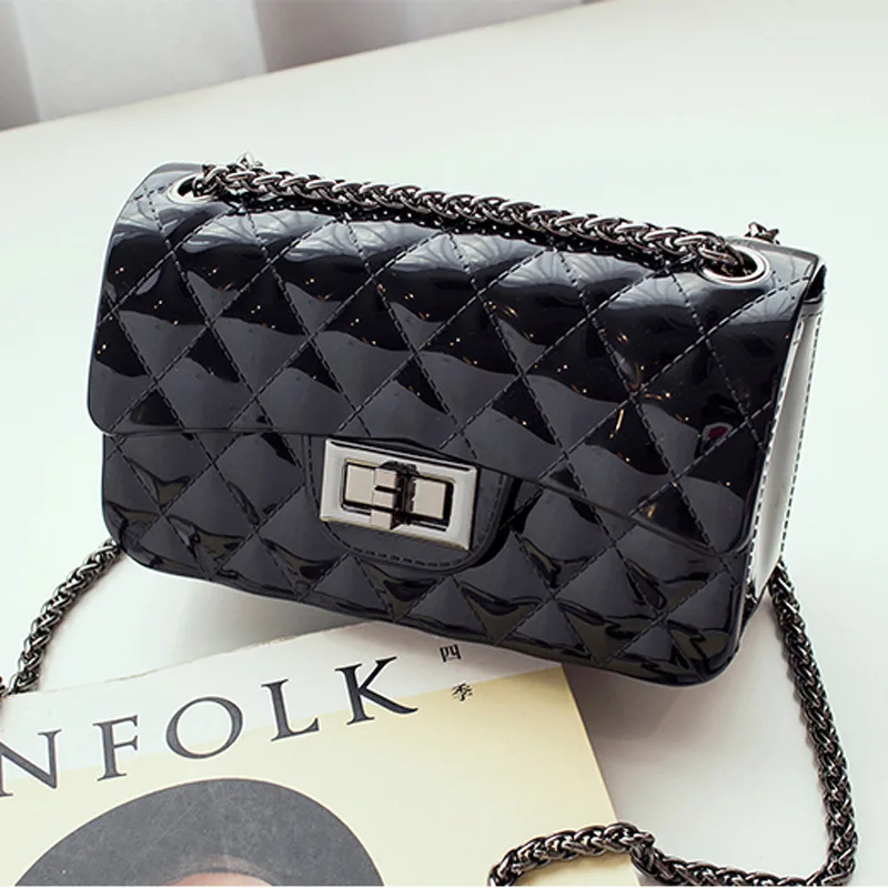 

Fz62019 on New Style Bright Surface Matte Bag Rhombus Chain Bag Mini Square Sling Bag Crossbody Bag Women's