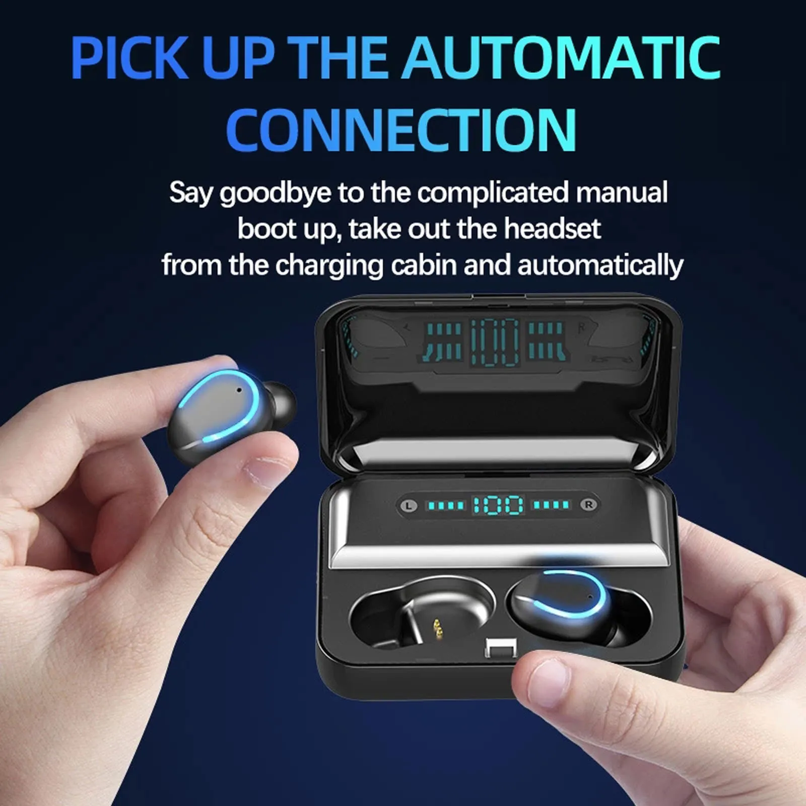 Bluetooth 5 0 Earbuds True Wireless Headset Deep Bass Twins Earphone Waterproof IPX6 Headphone For iPhone Android system