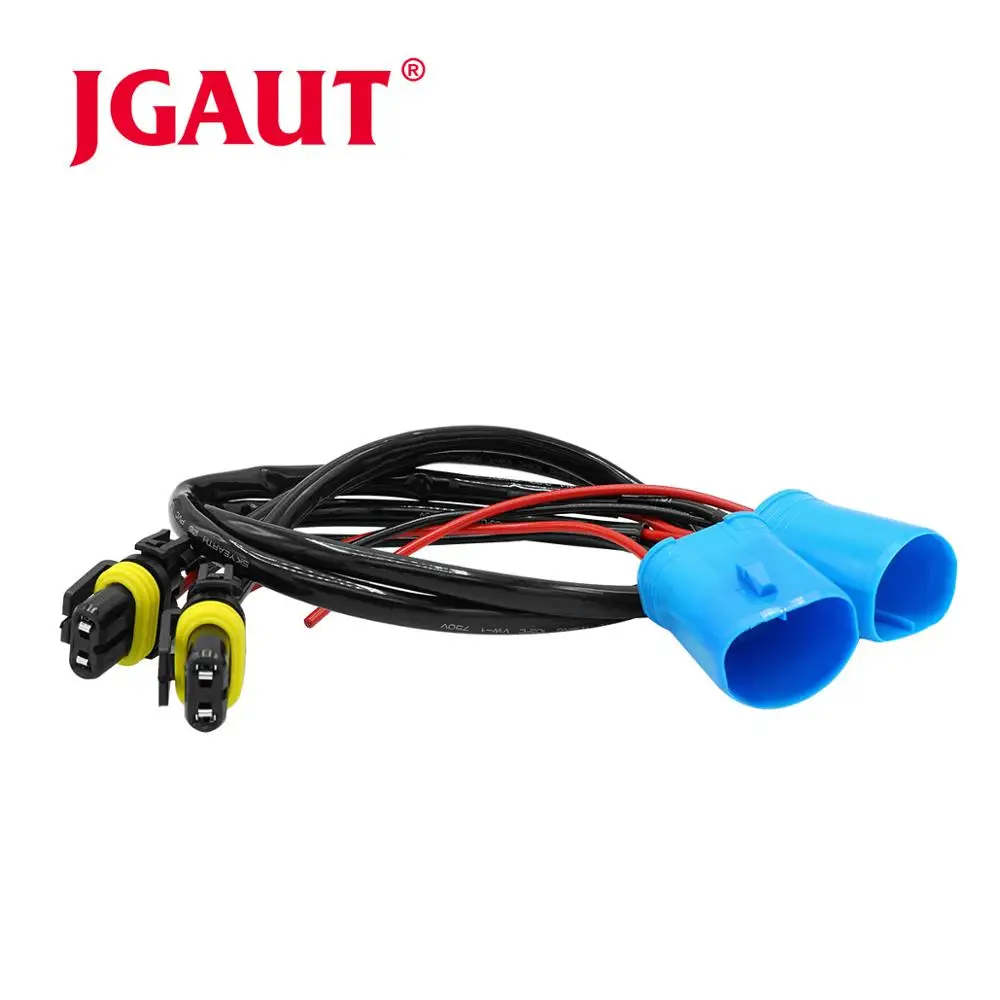

2 Pcs Wire Harness 9007 conversion harness socket adapter HID H7 headlight fog lamp connector wire ballast power cable