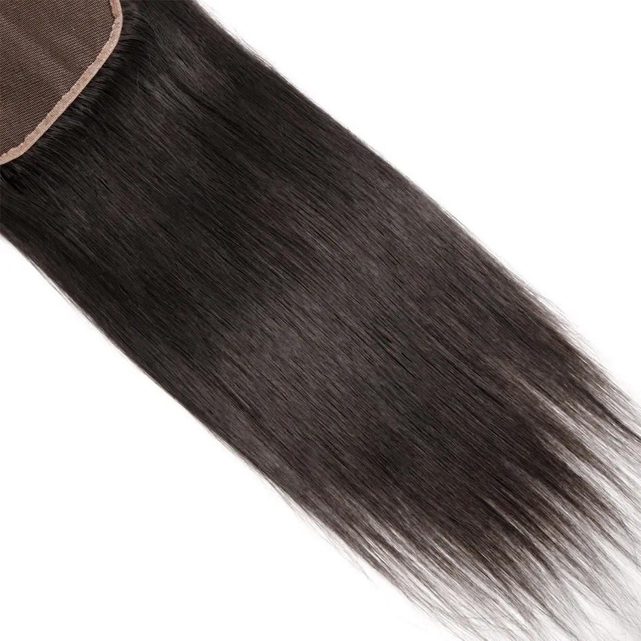 Ms lula бразильские волосы прямые 3 пучки с 5x5 кружева закрытия человеческие волосы пучки швейцарские кружева remy волосы бесплатно/средний/три
