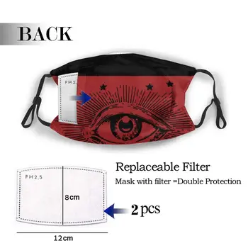 

protective mask with filter Geometry Red Eye To Eye anti dust PM2.5 reuse adult teen child girl