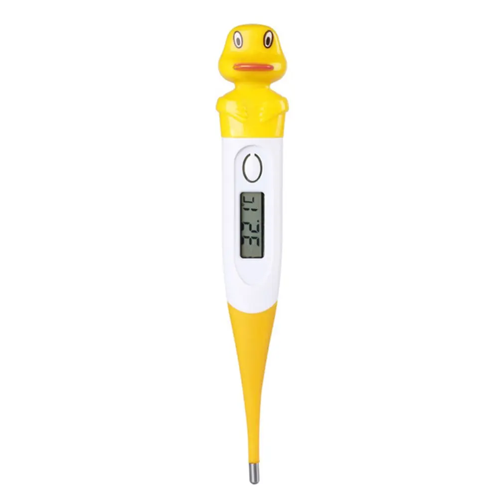 Детский термометр с мультяшным животным, водонепроницаемый термометр для детей, цифровой термометр для младенцев, взрослых, портативный - Цвет: duck