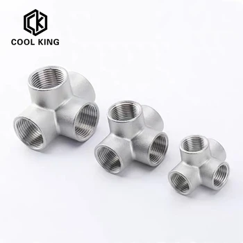

CK 1/2“ 3/4" 1"Stainless Steel 304 Female BSP Thread Pipe Fitting 4 way Equal Cross Connector SS304 DN15 DN20 DN25