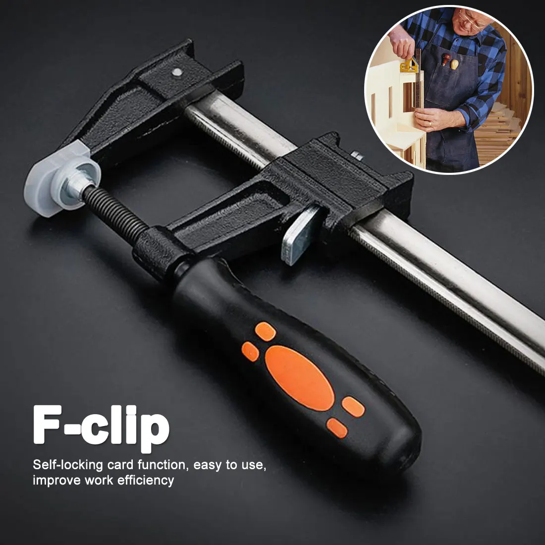 

Compactors 4 Inch Ratchet Release Speed Squeeze Wood Working Work Bar Clamp Clip Kit Spreader Gadget Tool DIY Hand Woodworking