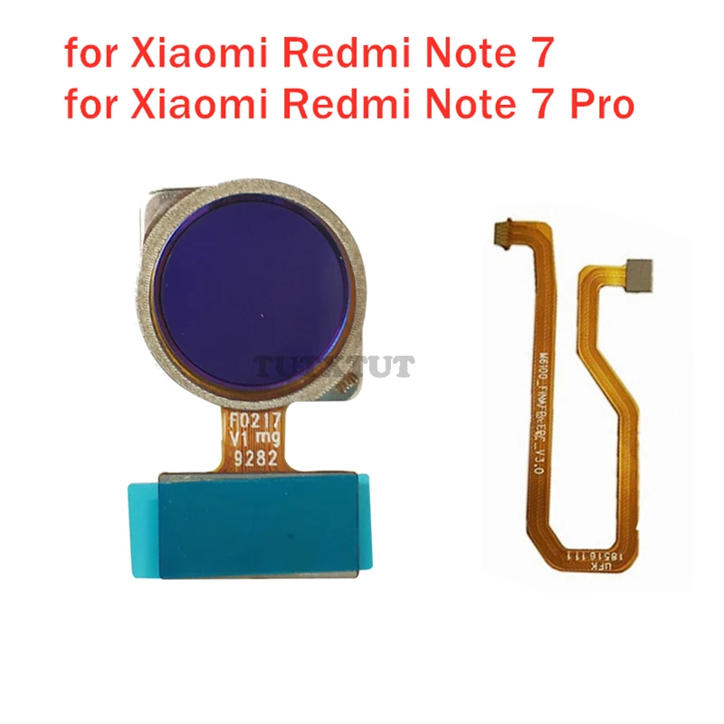 

for Xiaomi Redmi Note 7 Pro Fingerprint Sensor Scanner Connector Home Button Key Touch ID Flex Cable Repair Spare Parts Test QC