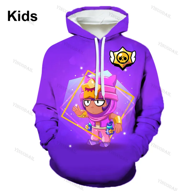 

Sandy LEON Shooter Game 3D Hoodies Men Clothing Harajuku Sweatshirt Children Crow Shoot Kids Thin Leon Child Tops Boys Girls