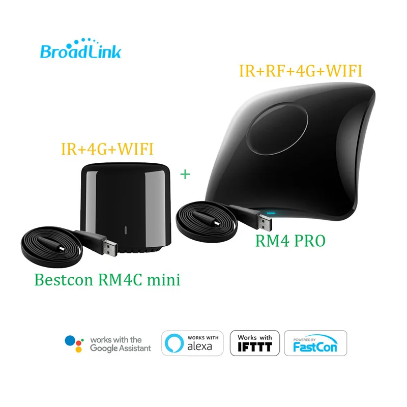 2020 Broadlink RM4 pro/Bestcon RM4C mini Universele IR RF Afstandsbediening Compatibel Alexa Google assistent Voor AC|Смарт-гаджеты| |