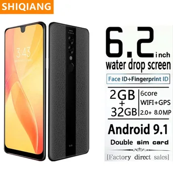 

Global Version SOYES Mate23 32GB ROM Mobile Phone Octa core Android9.1 3800mAh Cell phone 6.2inch Waterdrop Screen Smart phone