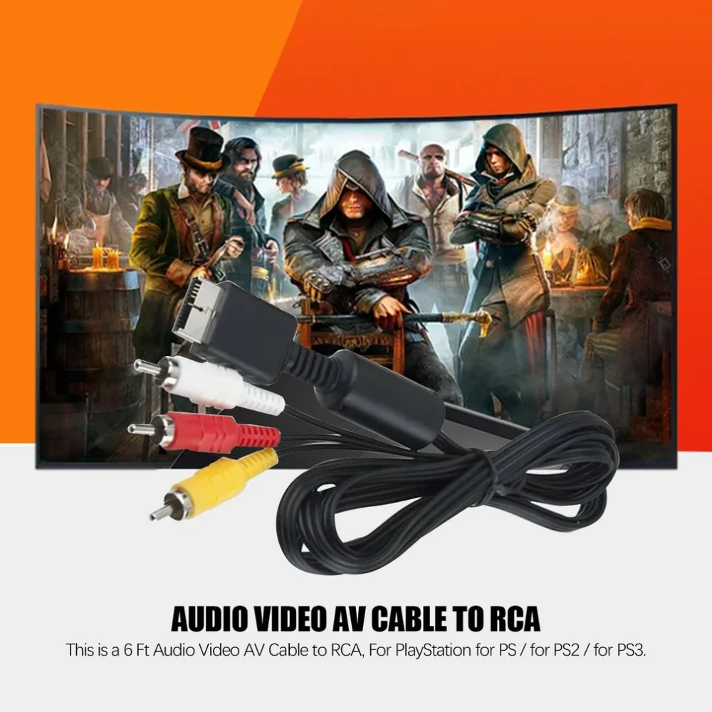 

Composite S-Video RCa aV 2in1 audio video cord wire S-Video aV Cable for PS2 for PS3 for Playstation 2 3 Console