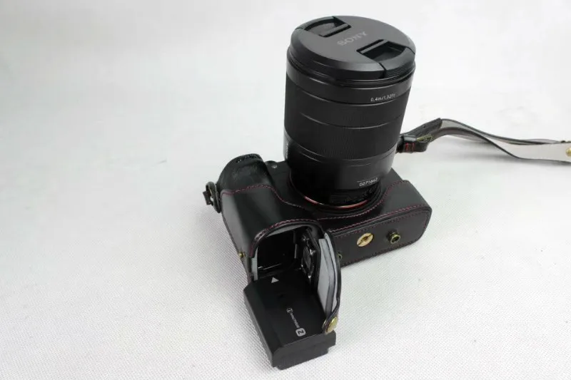 Из искусственной кожи чехол для камеры чехол для sony ILCE-9 A9 A7III A7RM3 A7RIII A7RM4 A7RIV портативный чехол с отверстием батареи