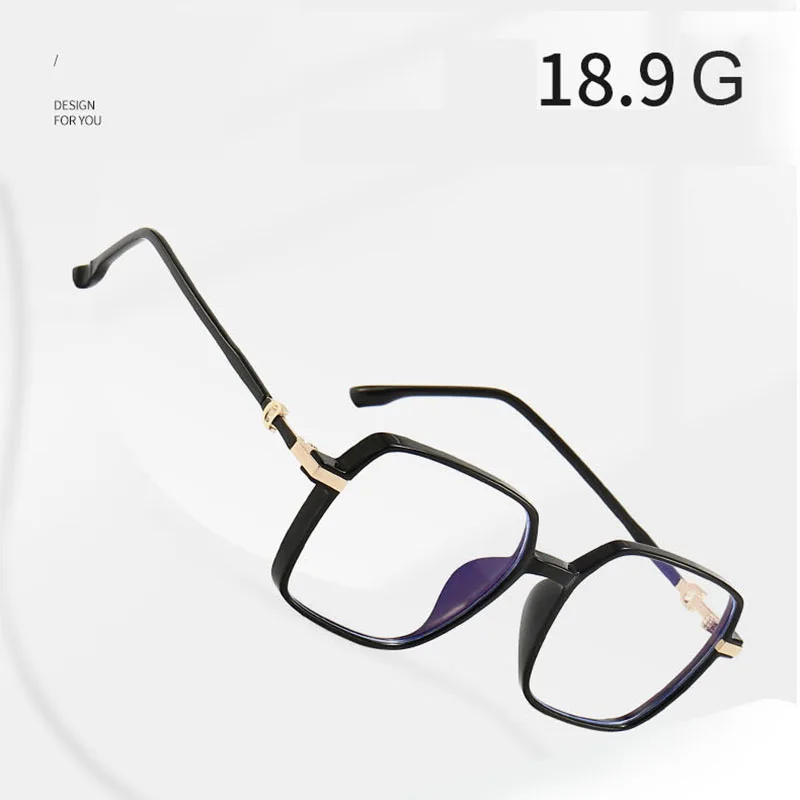 Ahora Ultralight TR90 Anti Blue Light Reading Glasses Frame Transparent Square Oversize Prebyopia Eyeglasses Unisex 0+1.0...+4.0 4