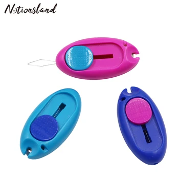

1pc Multifunction Needle Threader Plastic Wire Stitch Inserttion Tool with Thread Cutter for Needlework Sewing Accessories