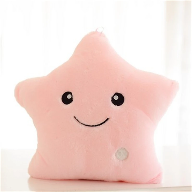 Stuffed Toys Lovely Luminous Star Hear Plush Pillow Glow in the dark Plush Toys Soft Toys Birthday Gift Christmas Gift 35cm - Цвет: c