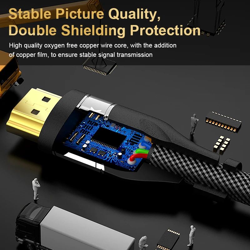HDMI кабель к 2 1 8K для Xiaomi проектор переключатель PS4 телевизор TVBox xbox 360 м 3 Кабель