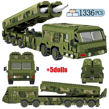 

1336PCS City WW2 Tank Missile Car Building Blocks Military Technic Army Chariot Weapons Vehicle Figures Bricks Toys For Children
