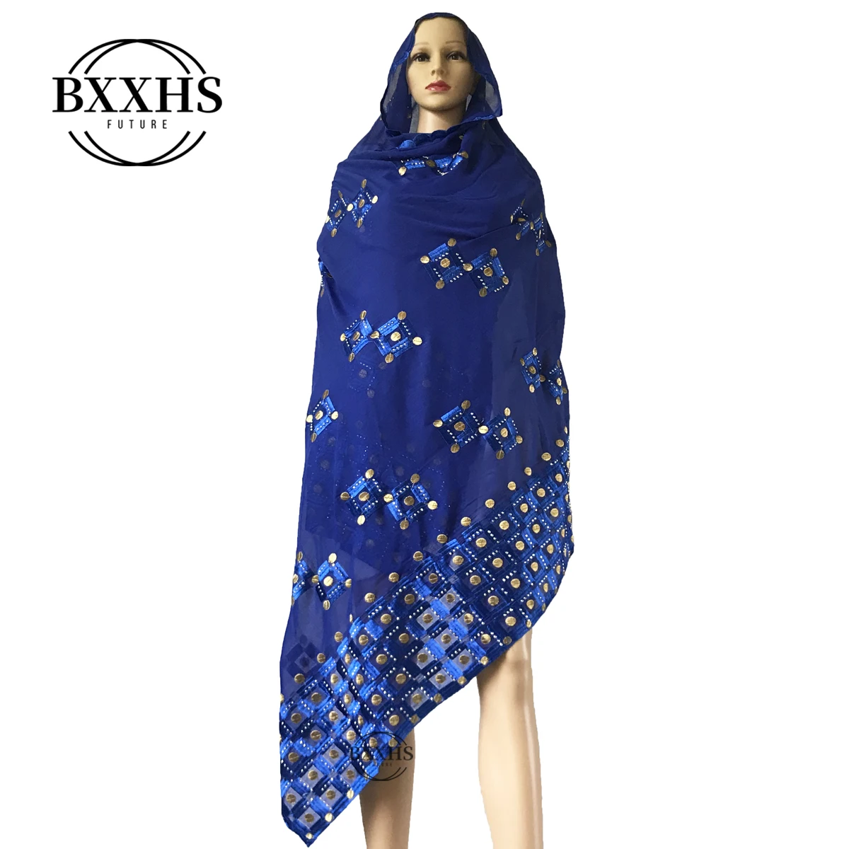 

Muslim Embroidery Women Scarf with rhinestones ,Nice Beige scarf for women,big scarf for shawls wrpas,African scarf