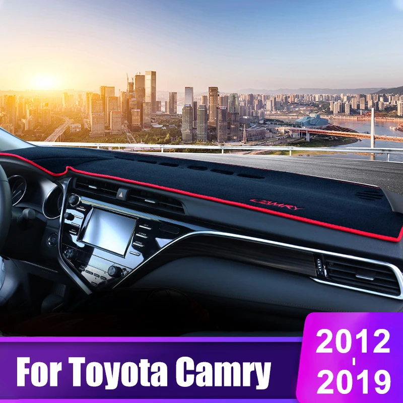 

For Toyota Camry 2012 2013 2014 2015 2016 2017 2018 2019 Car Dashboard Cover Mats Avoid Light Pad Sun Shade Desk Carpets