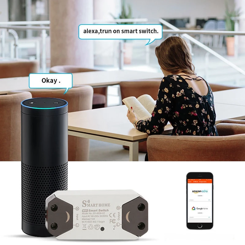 GTBL Wifi умный переключатель беспроводной модуль универсальный релеймодуль совместим с Google Alexa Echo для Smartlife DIY домашнее приложение через
