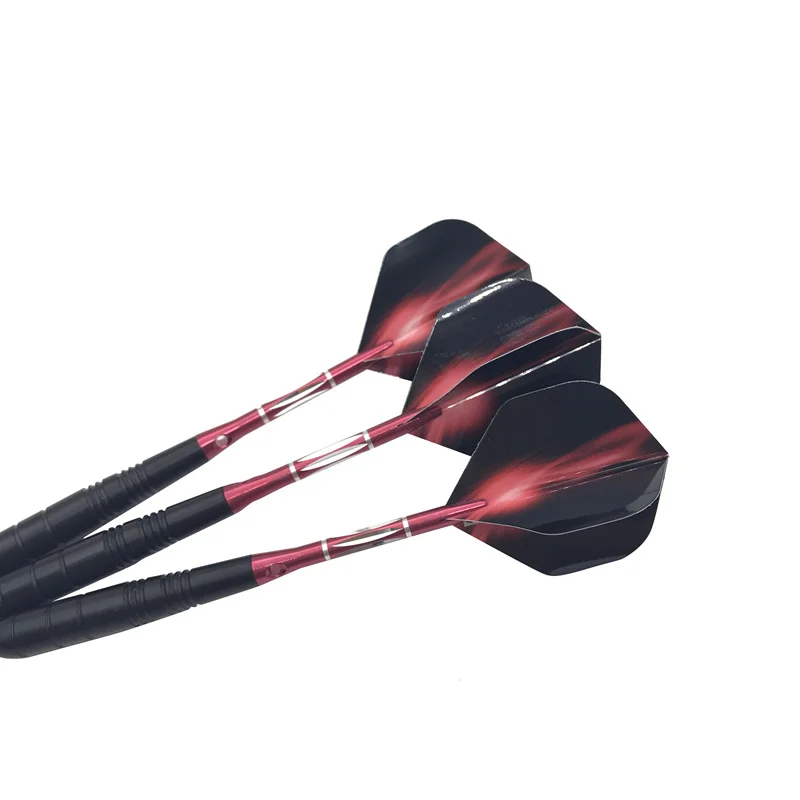 Hohe-qualität 3 Teile/satz Neue Weiche Spitze Darts Elektronische Darts Rot Dart Kopf Und Wellen Aluminium Legierung Wellen Flüge dardos