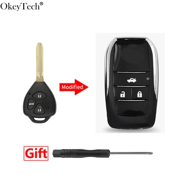 

Okeytech 2/3 Buttons For Toyota Corolla RAV4 Toy43 Modified Flip Folding Remote Blank Key Shell New Arrival 2019