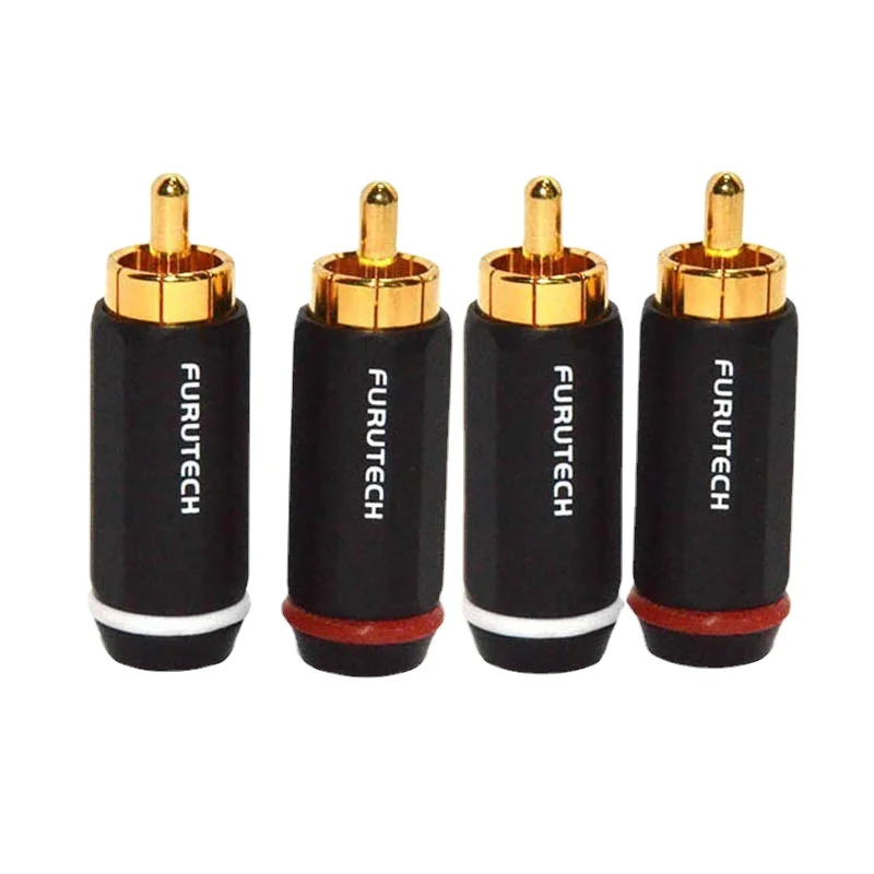 4 шт. 24K позолоченный разъем RCA Furutech однокристальный медный паяльник Hi-Fi аудио
