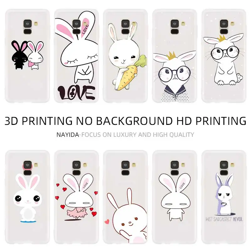 

Phone case Soft For Samsung Galaxy A10 A20 E A30 A40 A70 A50 A60 A80 A90 a10s a20s a30s a70s M40 Cute rabbit