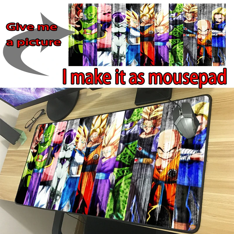 XGZ Classic Anime Custom Large Gaming Mouse Pad Black Lock Edge Girls Frontline Computer Desk Mat N