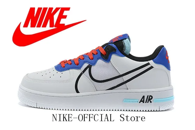 Nike Air Force 1 Reageren Mannen Demping Sneakers Zwart Wit Maat 40 45  CT1020 102|Skateboarden| - AliExpress