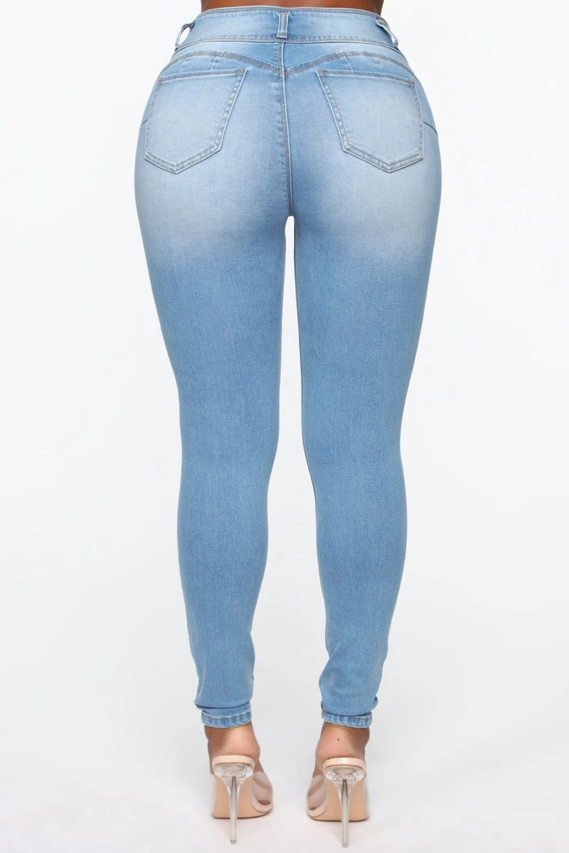 Koop Mode skinny jeans vrouwen mom jeans broek boyfriend jeans voor vrouwen hoge taille push up plus size dames Potlood Jeans denim 2019