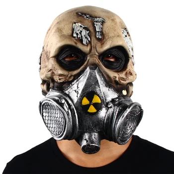 

Patygr Mens Deluxe Full Overhead Rubber Latex Mask Gas Mask Halloween WWII Costume New