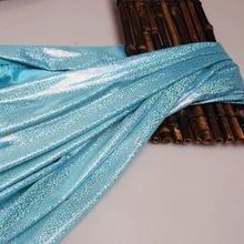 Блестящая лазерная ткань Переливающаяся красочная эластичная ткань 100x150 см полиэстер