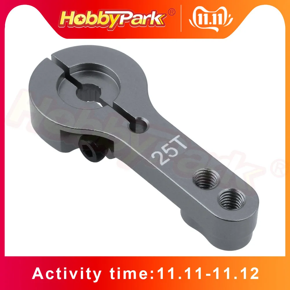 

Metal CNC Alloy Aluminum Servo Horn 25T Teeth For 1/8 1/10 Scale RC Car Robot Boat Airplane Steering Arm