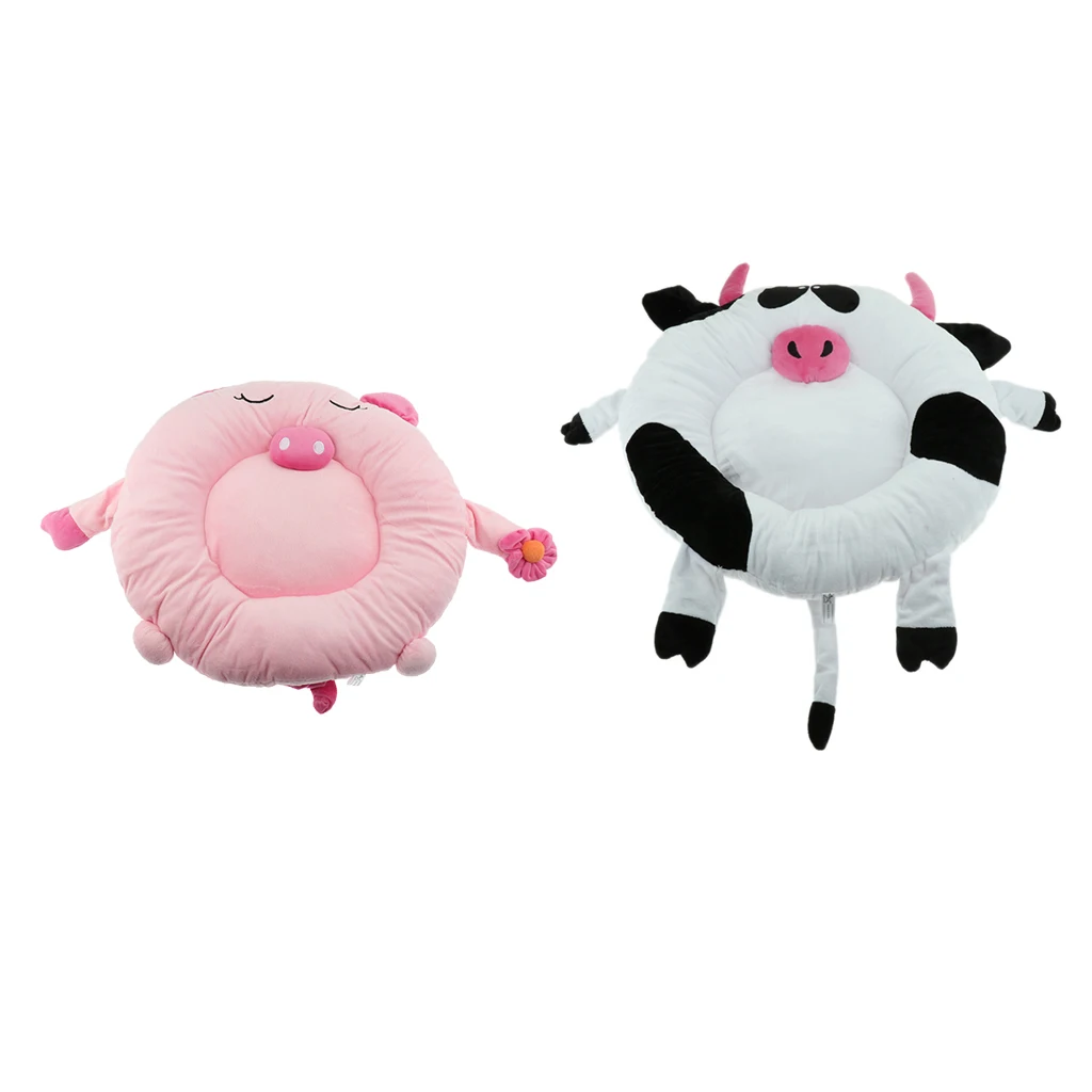 Super Soft Plush Dog & Cat Sleeping Beds,Cartoom Cow/Pig Shape Available