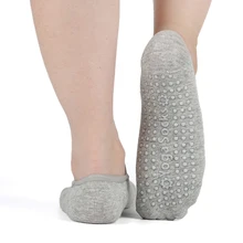 Женские носки для йоги с кнопкой, быстросохнущие, противоскользящие, силиконовые, для спортзала, пилатеса, балета, фитнеса, спорта, дышащие хлопковые носки, эластичные
