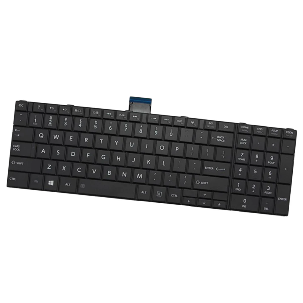 US English Layout Replacement Laptop PC Keyboard Glossy Black Frame for Toshiba Satellite C50-B C55-B C55-B5246 C55-B5200