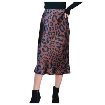 

Fashion Women High Waist Leopard Print Fashion Girls Sexy Uniform Pleated Skirt