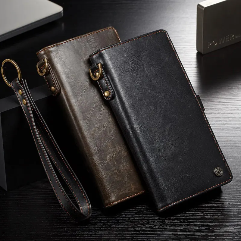Чехол для samsung Galaxy Note 9, 8, 10, S8, S9, S10 Plus, S10e, Ретро стиль, с ремешком, с отделением для карт, кошелек, магнитный, съемный чехол для телефона, сумка