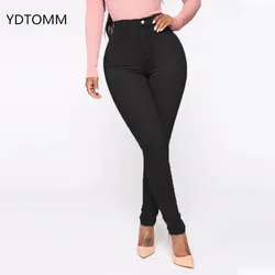 Mulheres estiramento calças de brim magro cintura alta mulher denim lápis calças femininas multi tamanho primavera outono jean femme