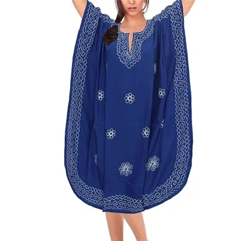 

2019 Embroidery Cotton Bathing suit Cover ups Tunics for Beach Robe de Praia Swim suit Cover up Swimwear Women Beachwear