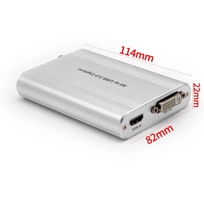 Мульти-входной порт к USB3.0 видео коллектор получает аудио и видео входные сигналы от HDMI, DVI(VGA, YPbPr, AV) и SDI