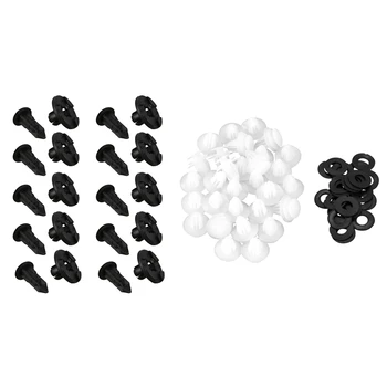 

10 x Plastic Fastener Clip 8mm for Nissan with 30Pcs Plastic Rivets Mudguard Clip Mold Fastener 8mmx17mm