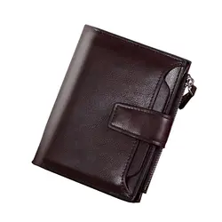 На молнии кошелек большой емкости из мягкой искусственной кожи повседневный мужской кошелек однотонный держатель для кредитных карт