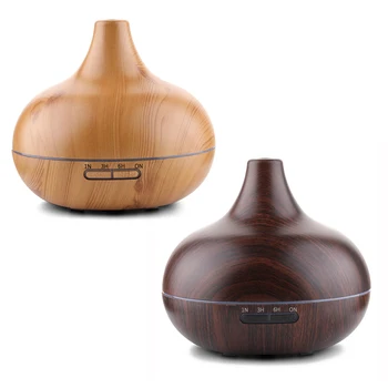 

Electric Humidifier Essential Aroma Oil Diffuser Ultrasonic Wood Grain Air Humidifier USB Mini Mist Maker LED Light