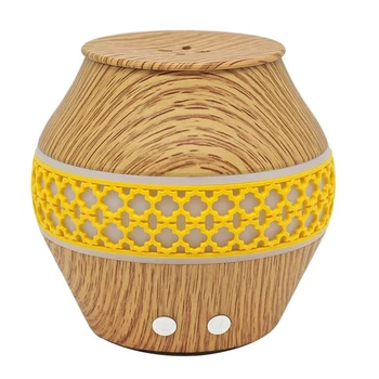 

Aromatherapy Essential Oil Diffuser Wood Grain Ultrasonic Cool Mist Diffusers with 7 Color LED Lights Waterless Auto Shut-Off, L